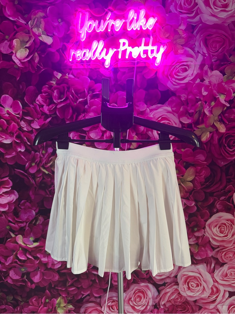 lululemon athletica White Pleated Skater Skirt